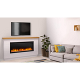 Simplifire Allusion Platinum Recessed Linear Electric Fireplace - Lifestyle 2