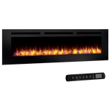 SimpliFire Allusion Linear Electric Wall Mounted Fireplace - 60 Inch Angle