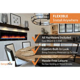 SimpliFire Allusion Linear Electric Wall Mounted Fireplace - Infographic 2
