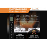 SimpliFire Allusion Linear Electric Wall Mounted Fireplace - Infographic 3