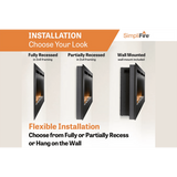 SimpliFire Allusion Linear Electric Wall Mounted Fireplace - Infographic 4