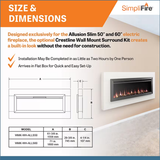 Simplifire Allusion Slim Electric Fireplace - Infographic 6
