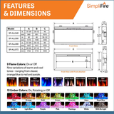 Simplifire Allusion Slim Electric Fireplace - Infographic 7