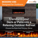 Simplifire Forum Outdoor Electric Fireplace - Infographic 1