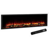 SimpliFire Scion Clean Face Linear Electric Fireplace 55 Inch - Angle
