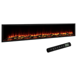SimpliFire Scion Clean Face Linear Electric Fireplace 78 Inch - Angle
