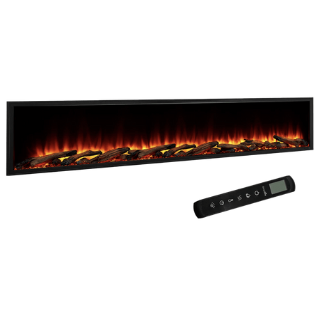 SimpliFire Scion Clean Face Linear Electric Fireplace 78 Inch - Angle