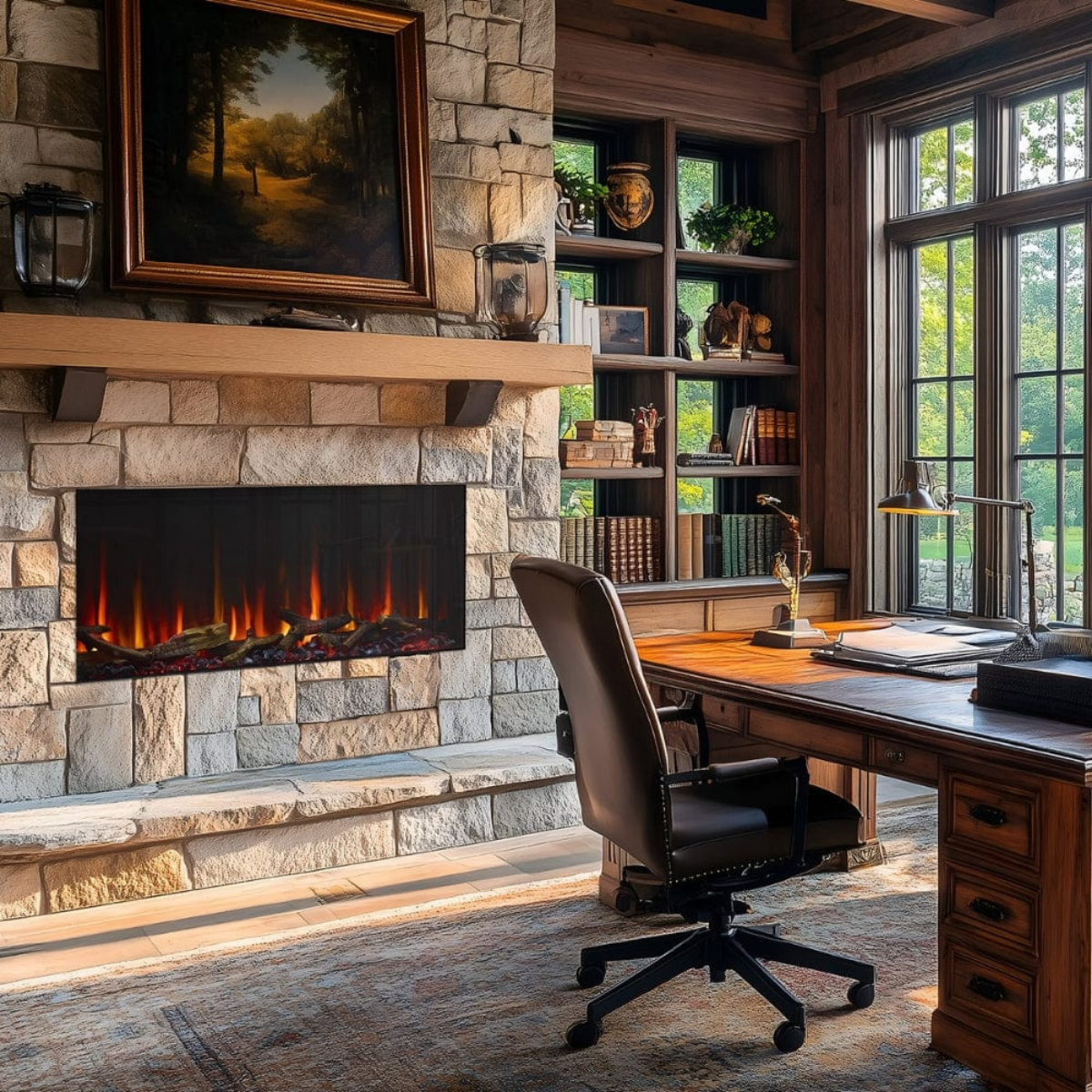 SimpliFire Scion Linear Electric Fireplace 43 Inch - Lifestyle 2