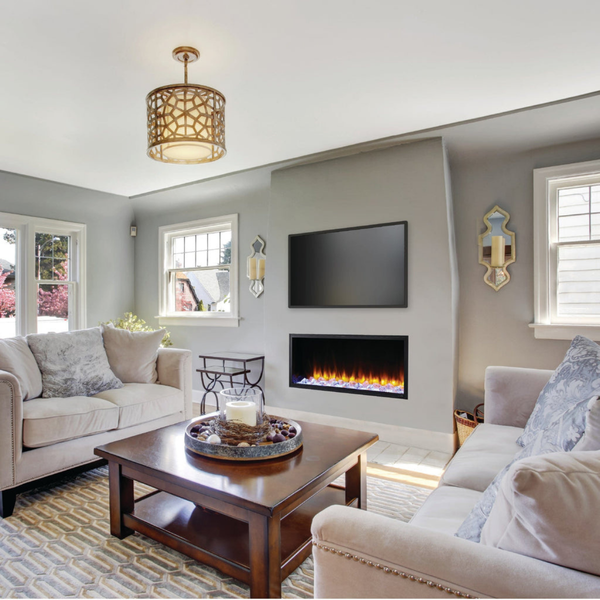 SimpliFire Scion Linear Electric Fireplace 43 Inch - Lifestyle 3