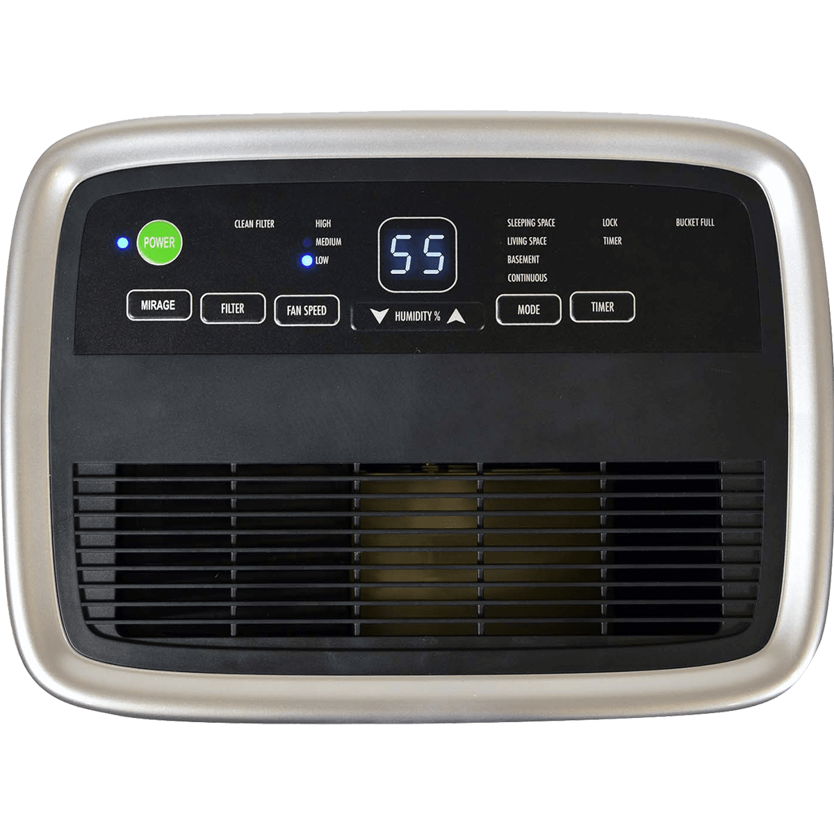 Soleus Air 35 Pint Dehumidifier - Control Panel
