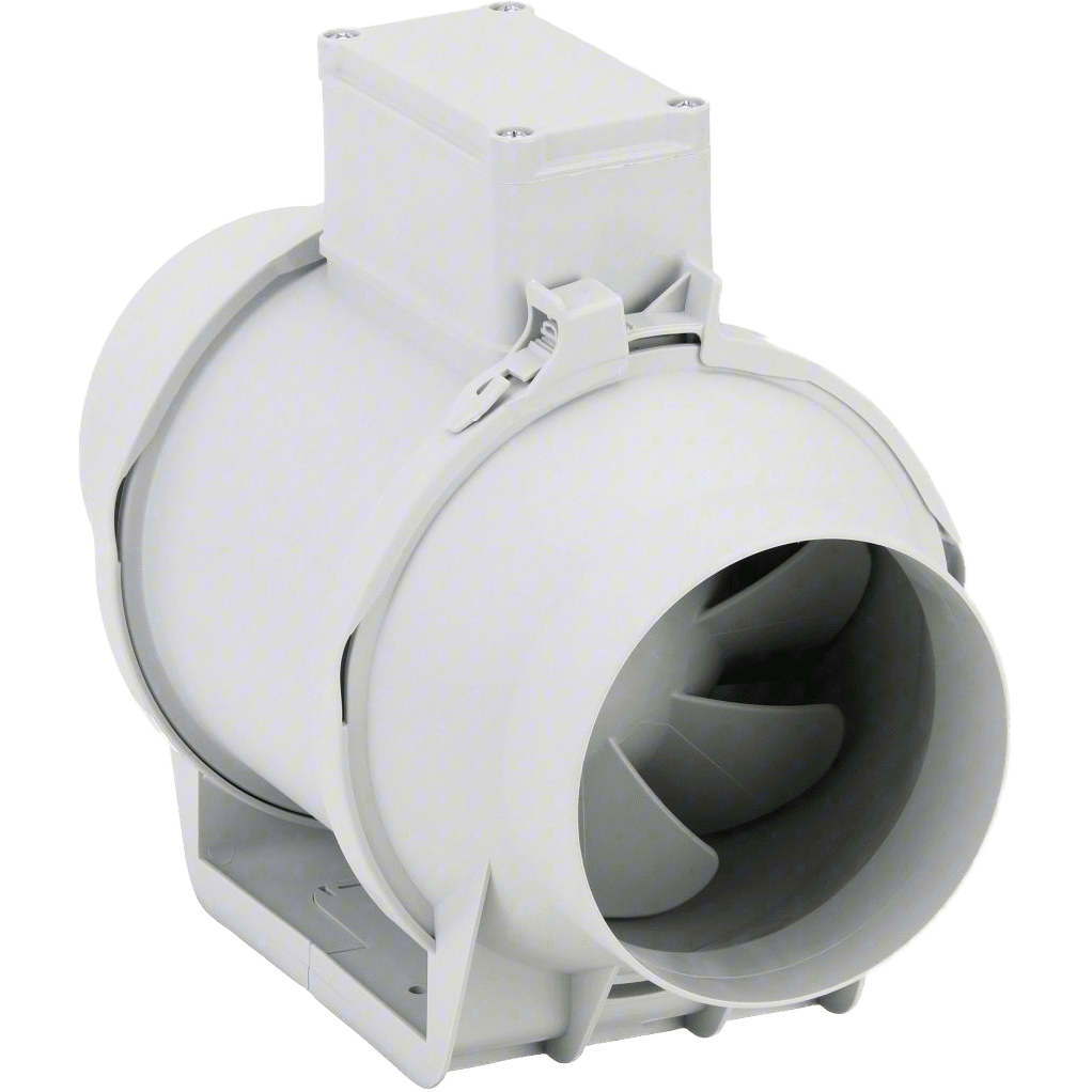 S&P TD-100(X) 4-inch Mixed Flow Inline Duct Fan - Angle 4