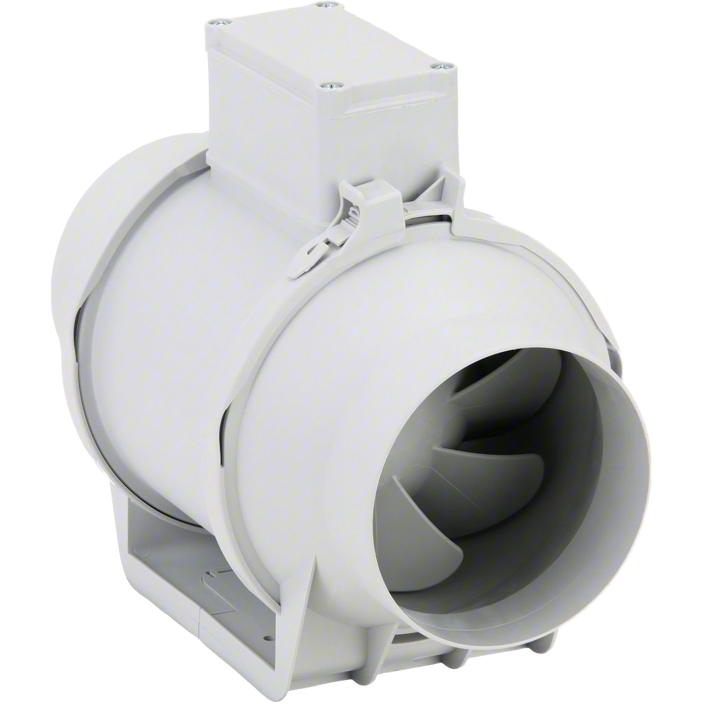 S&P TD-100(X) 4-inch Mixed Flow Inline Duct Fan - Angle 4
