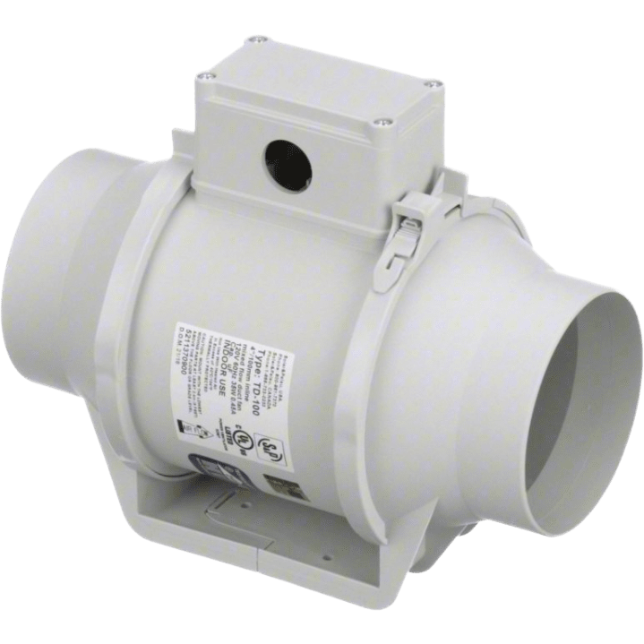 S&P TD-100(X) 4-inch Mixed Flow Inline Duct Fan – Sylvane