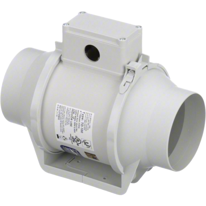 S&P TD-100(X) 4-inch Mixed Flow Inline Duct Fan - Main
