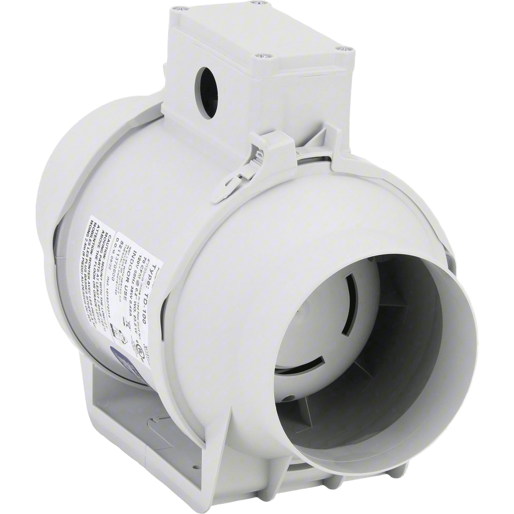 S&P TD-125 5-inch Mixed Flow Inline Duct Fan - Angle 3