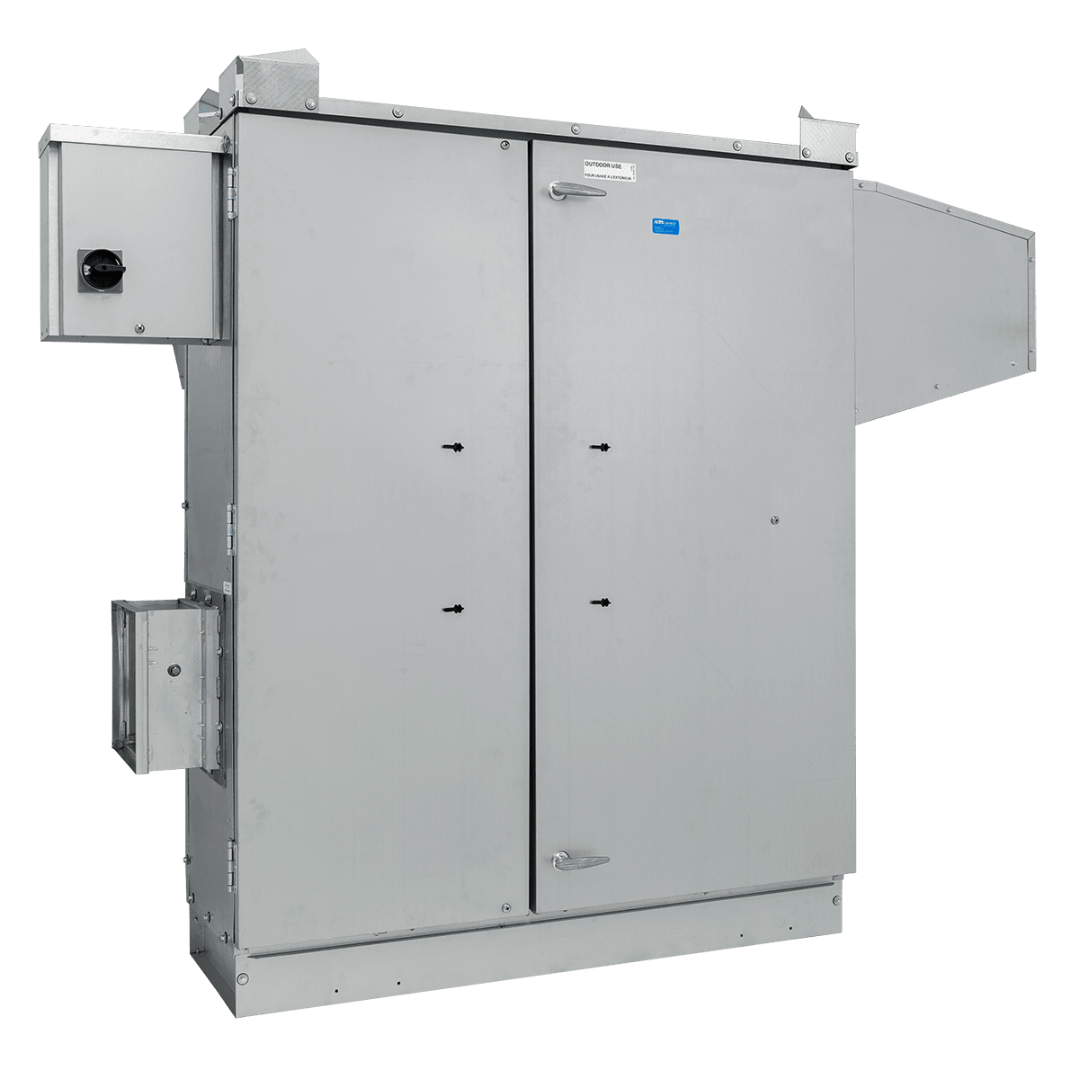 S&P TRCeN500RT-230 Rooftop Commercial ERV w/ EC Motor - Close Angle