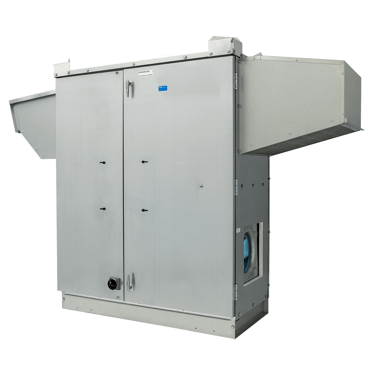 S&P TRCeN800RT-230 Rooftop Commercial ERV w/ EC Motor - Close Angle 2