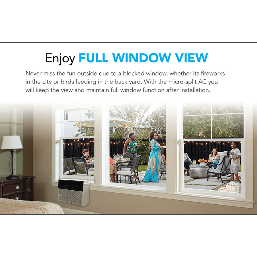 Soleus Air 12,000 BTU Saddle Window Air Conditioner w/Heat - Full Window