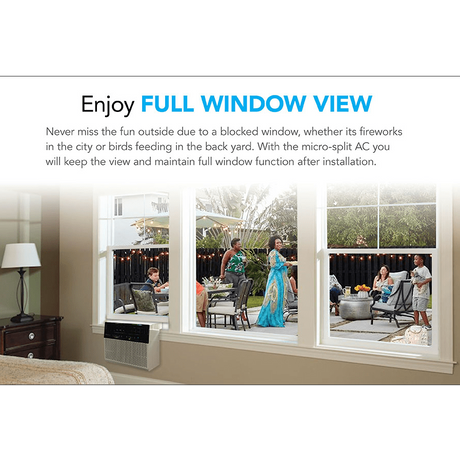 Soleus Air 12,000 BTU Saddle Window Air Conditioner w/Heat - Full Window