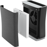 Stadler Form Roger HEPA Air Purifier - Expanded View with pre-filter, HEPA filter, and base.