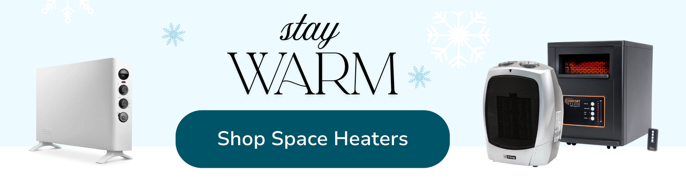 Stay warm with space heaters for home or commercial use