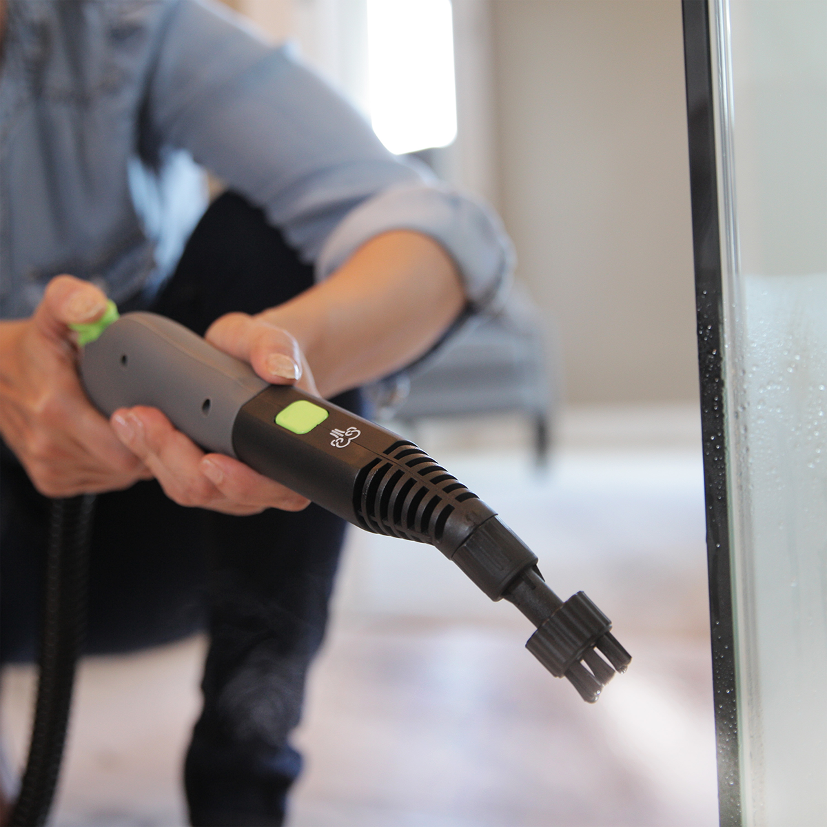 Steamfast SF-275 Canister Steam Cleaner - Shower Door