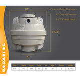 Suncourt Centrax Dryer Booster Fan Kit - Dimensions