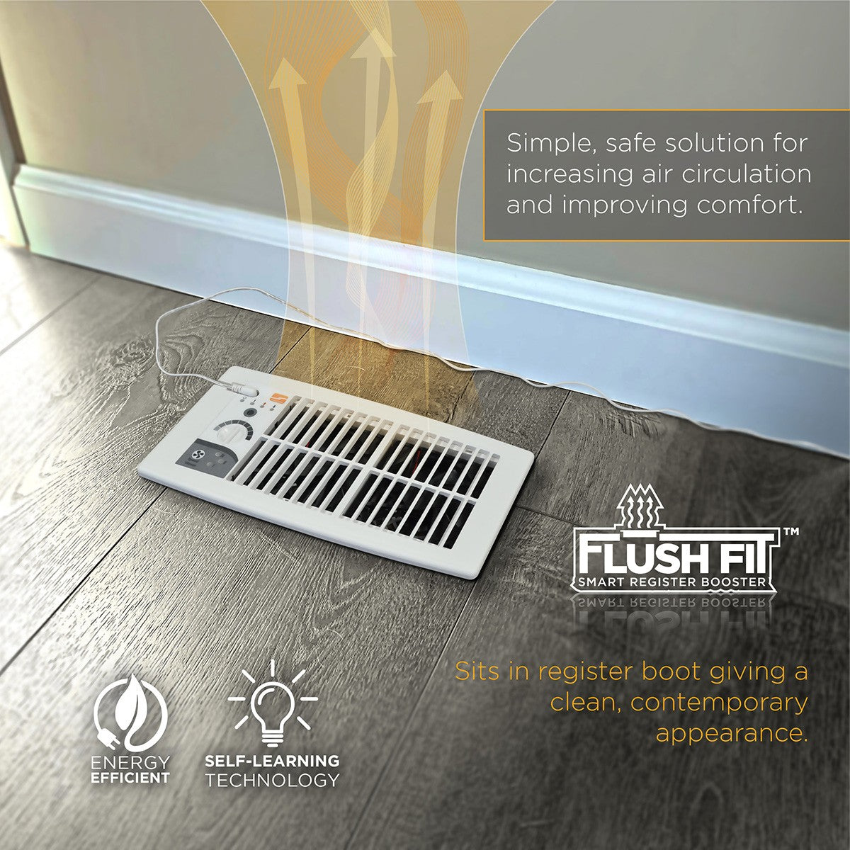 Suncourt Flush Fit Register Booster Fan - Floor Mount