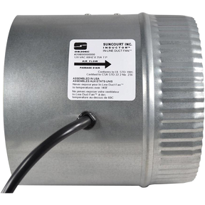 Suncourt Inductor Corded In-Line Duct Fan - 6" Diameter