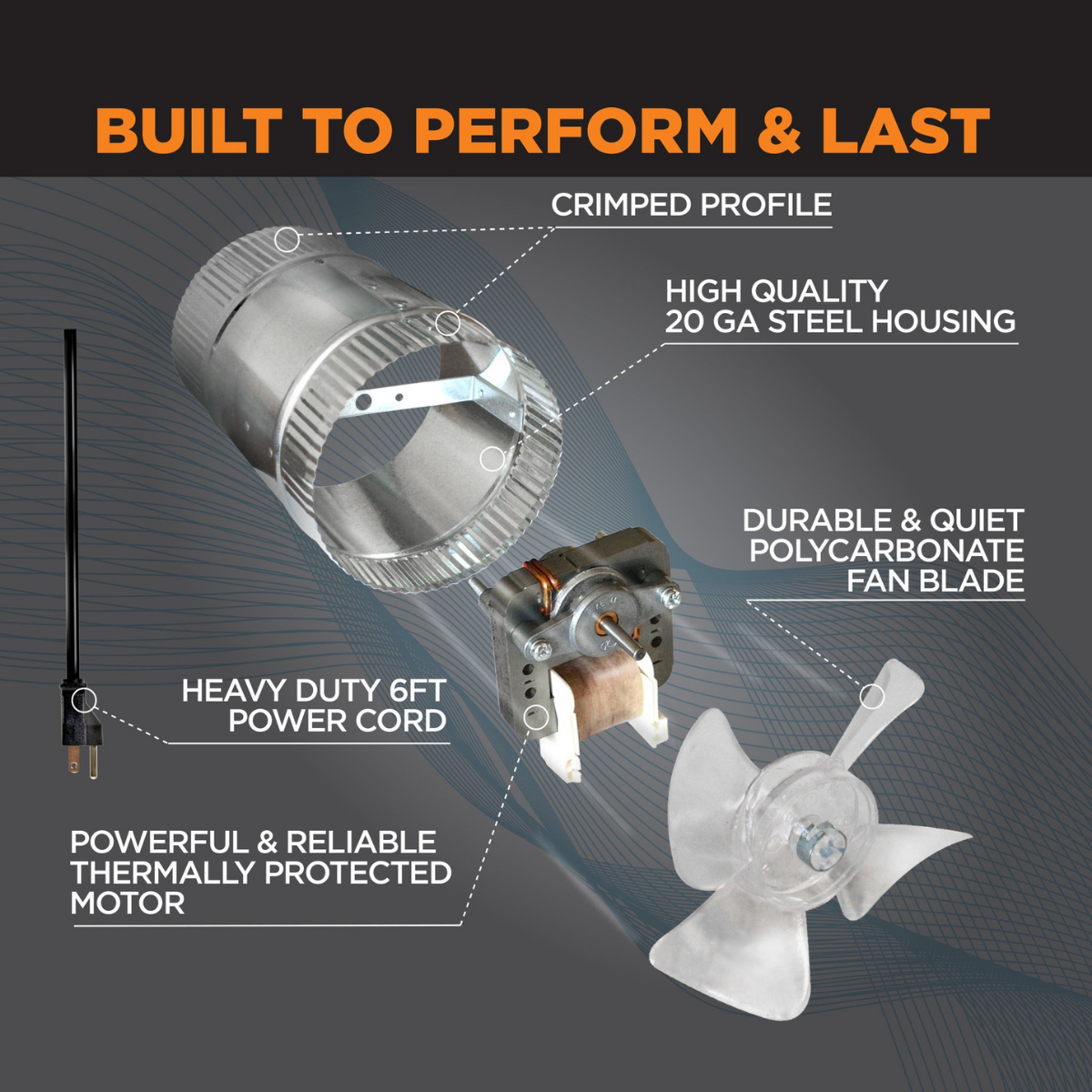 Suncourt Inductor Corded In-Line Duct Fans - Infographic 3