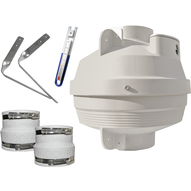 Suncourt Radon Fan Mitigation Kit - 4" Diameter Couplers
