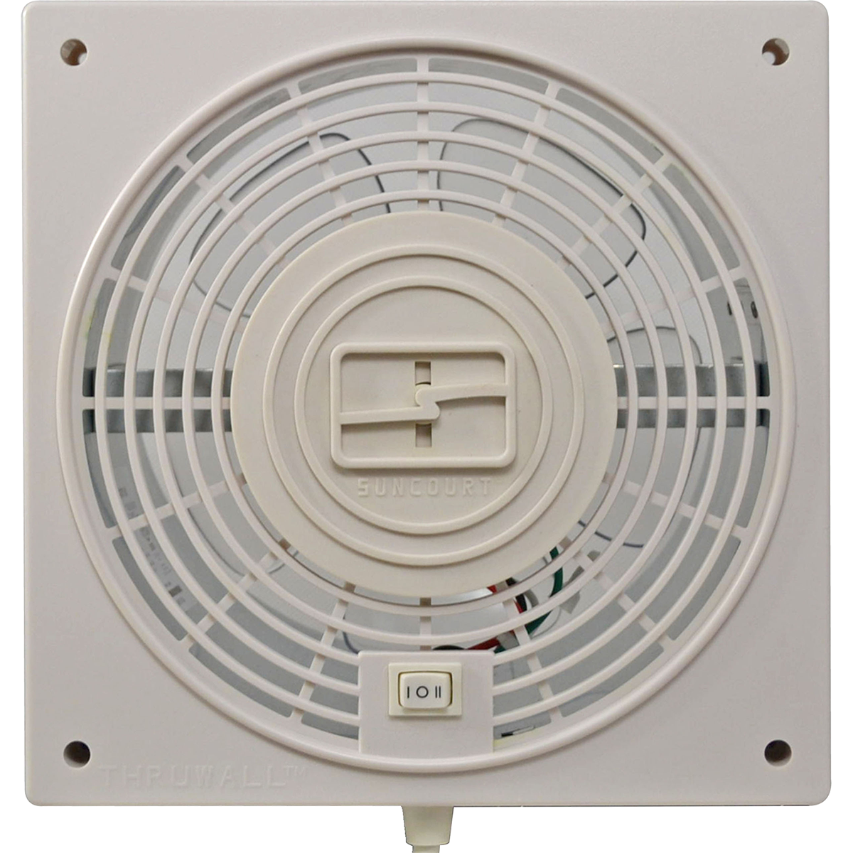 Suncourt ThruWall 2-Speed Room to Room Fan w/ Airflow Adapators - Front