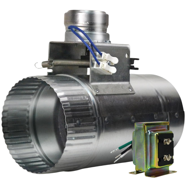 Suncourt ZoneMaster 24V Stud Mounted Transformer Motorized Damper 4-In - Main