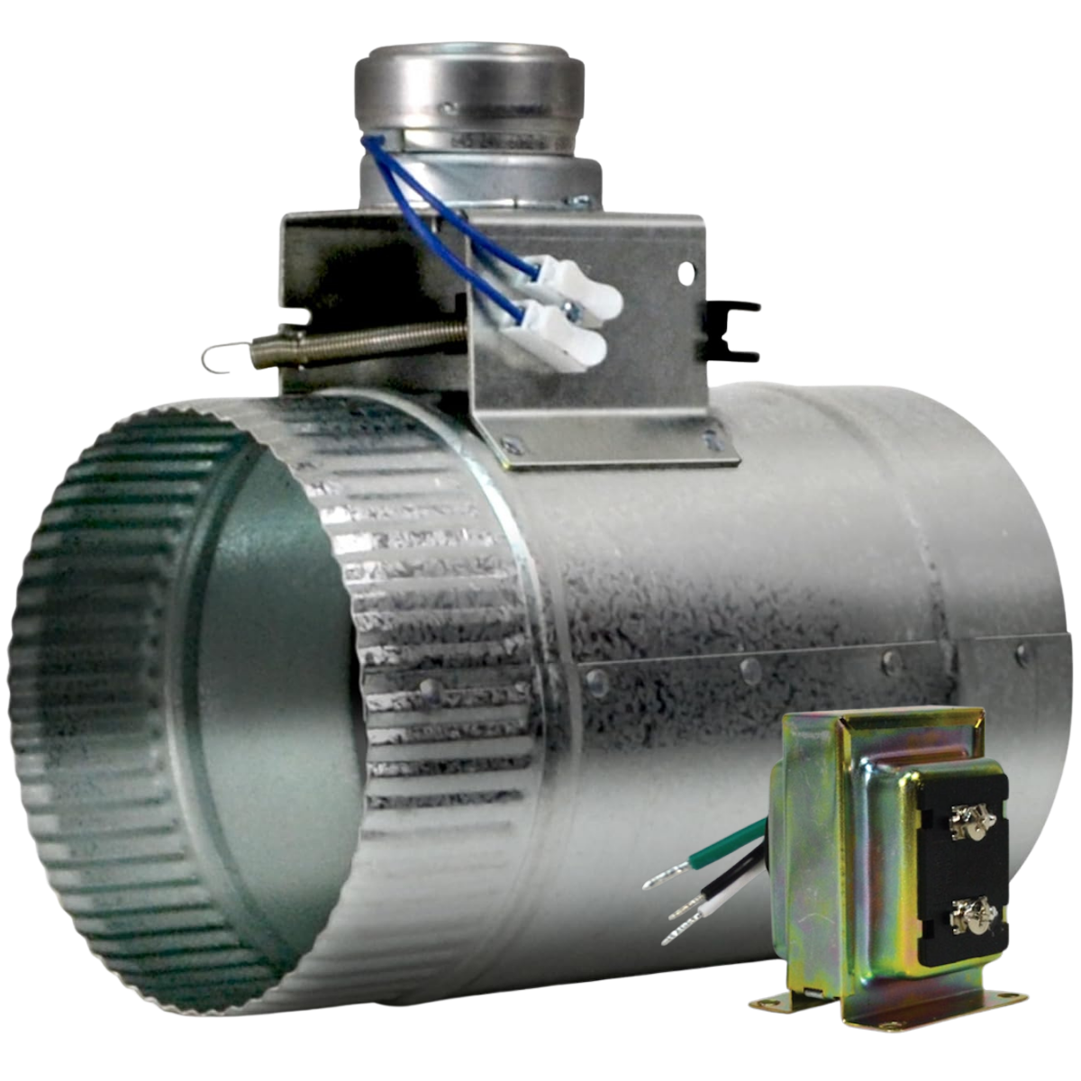 Suncourt ZoneMaster 24V Stud Mounted Transformer Motorized Damper - 5-In