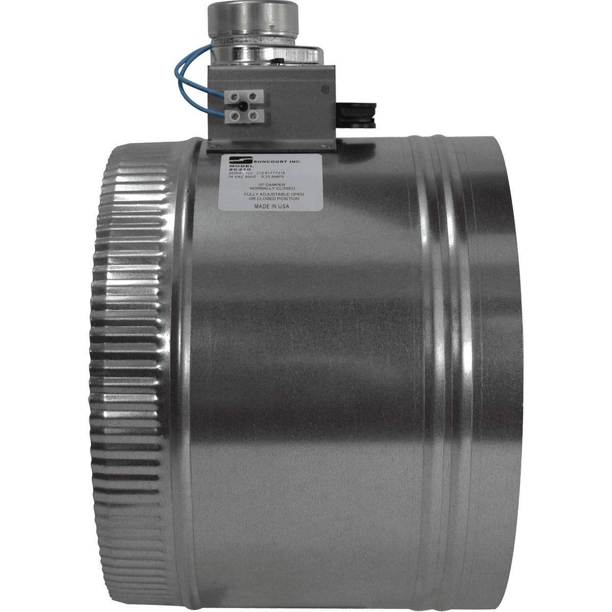 Suncourt ZoneMaster Adjustable Motorized Dampers - Side View
