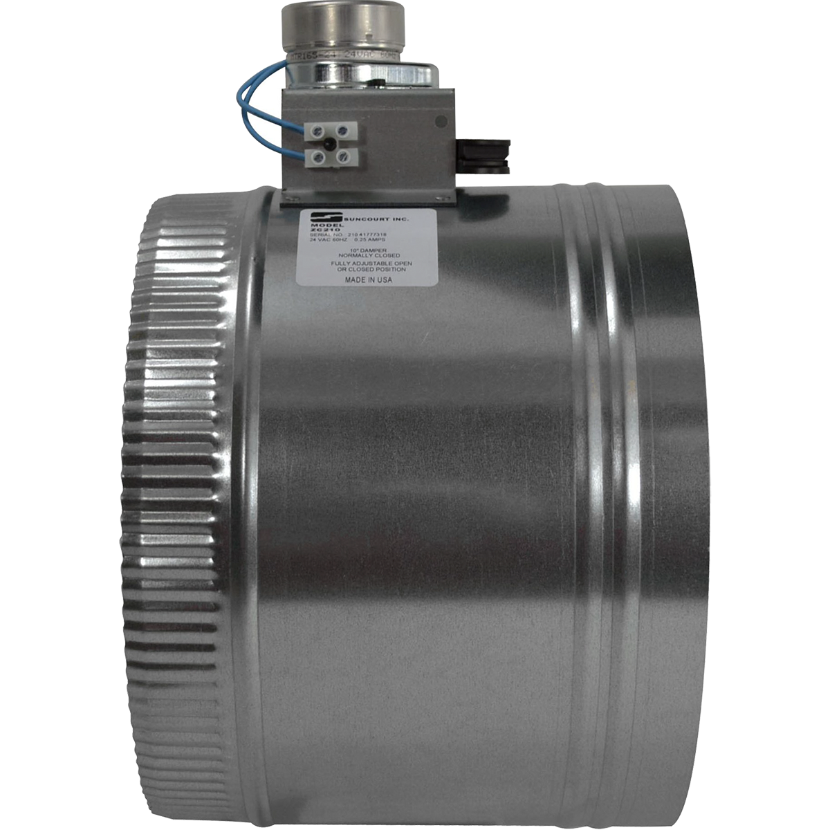 Suncourt ZoneMaster Adjustable Motorized Dampers - Side View