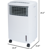 Sunpentown SF-612R Evaporative Air Cooler with 3-D Honeycomb Cooling Pad - Dimensions