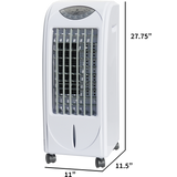 SPT SF-614P Portable Evaporative Air Cooler with 3D Cooling Pad - Dimensions