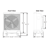 Swampness Monster Pro 10000 CFM Evaporative Cooler - Dimensions