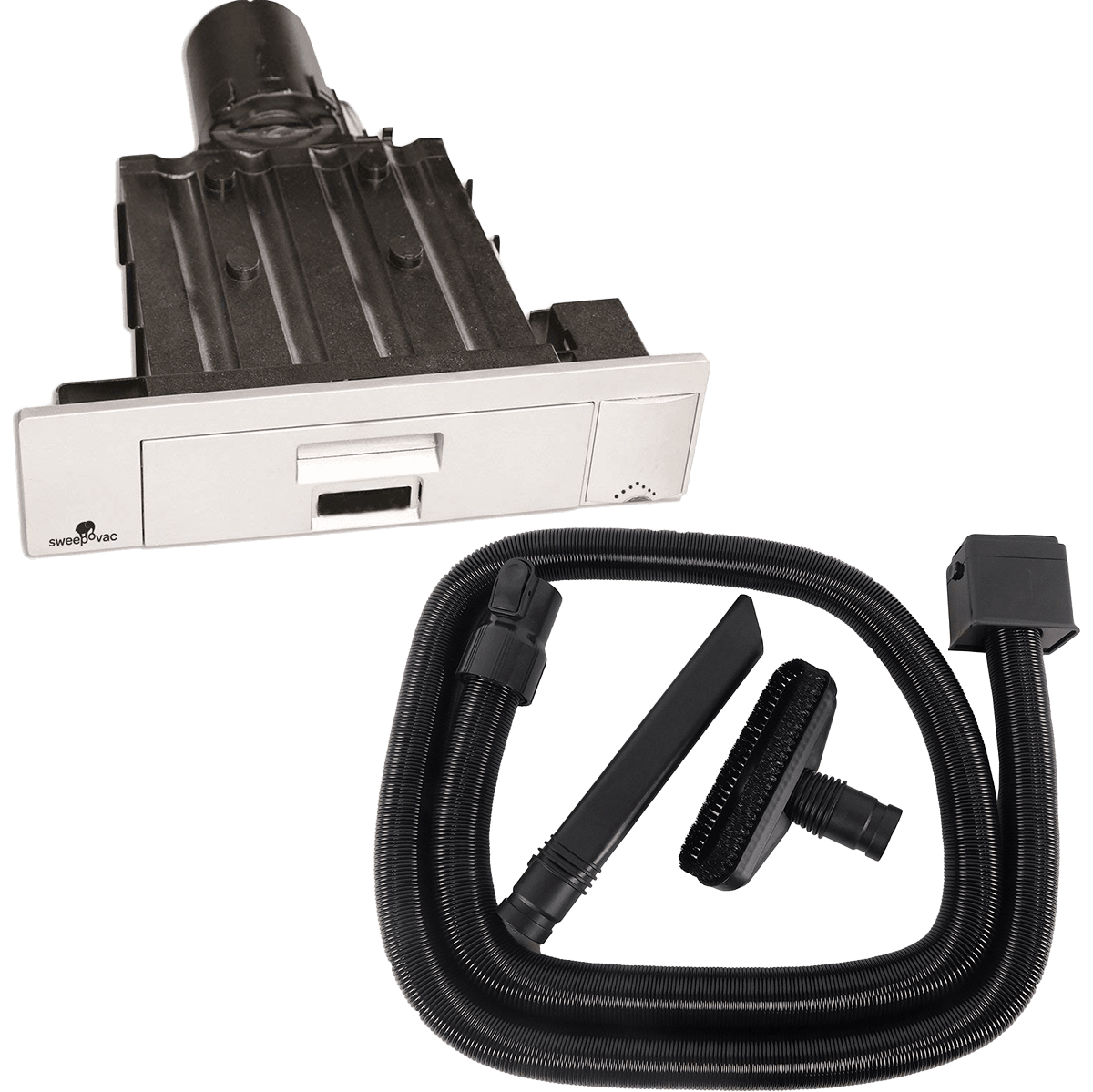 Sweepovac SVP SL2 Undercounter Kitchen Vacuum System  - Vacuum System + Attachment Hose Kit