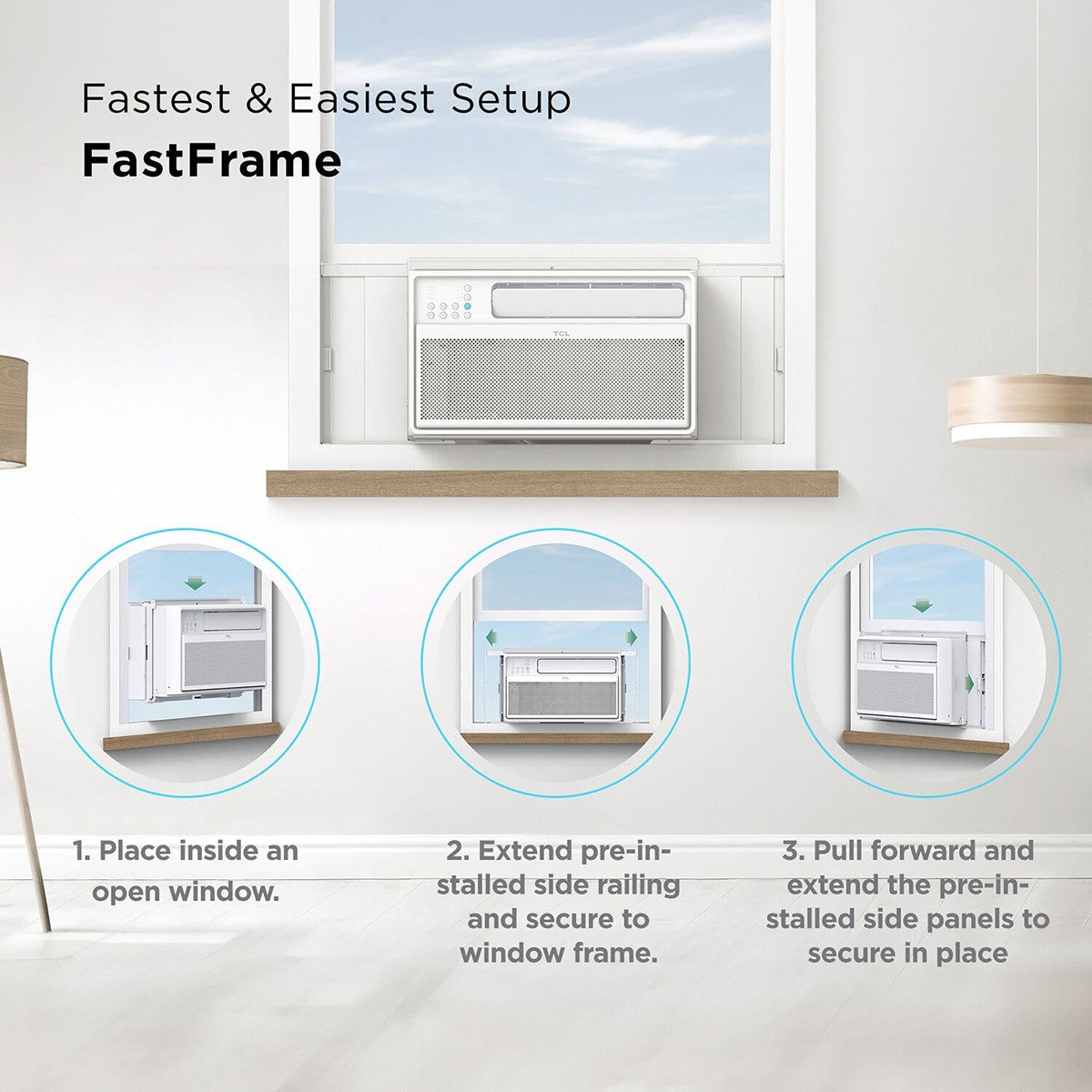 TCL 8,000 BTU Smart Inverter Window Air Conditioner - Infographic