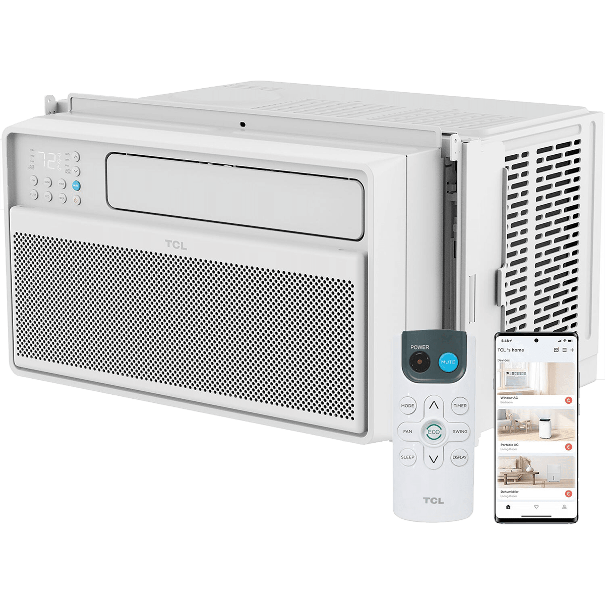 TCL 8,000 BTU Smart Inverter Window Air Conditioner - App and Remote Control