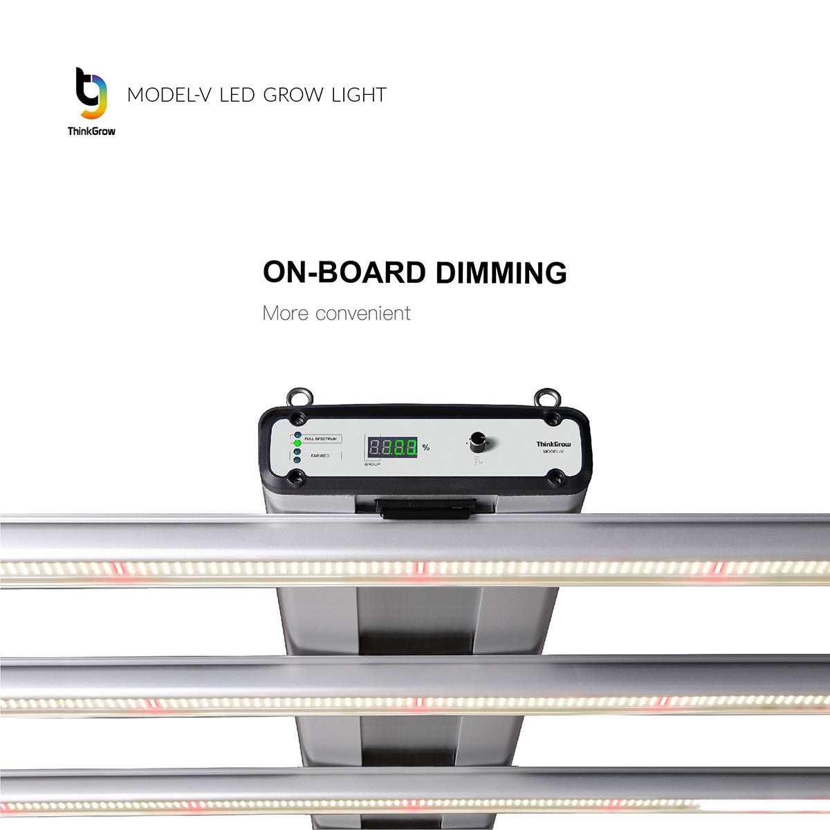 ThinkGrow Model-V 350 Watt Horticulture Full Spectrum LED Grow Light - Dimming