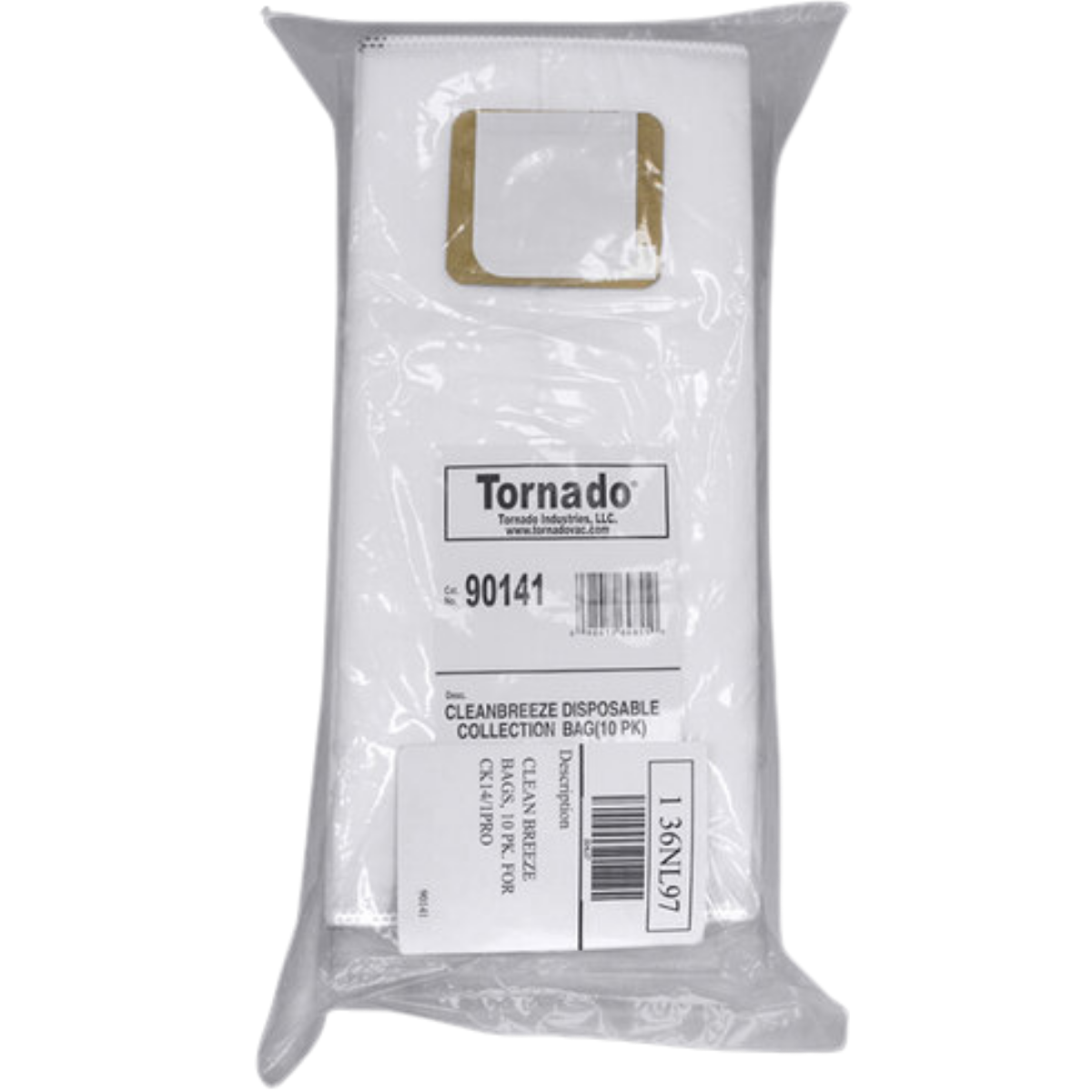 Tornado CleanBreeze Disposable Filter Bags - 10 Pack - Angle