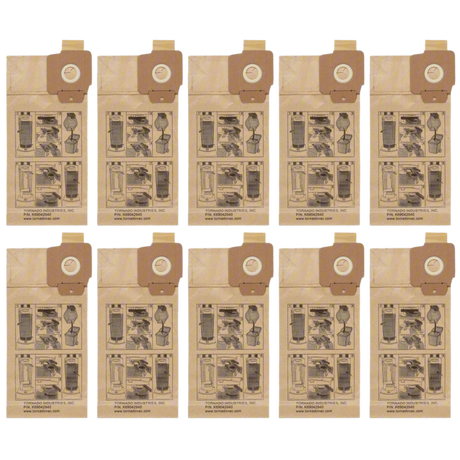 Tornado Replacement Paper Vacuum Bags - 10 Pack