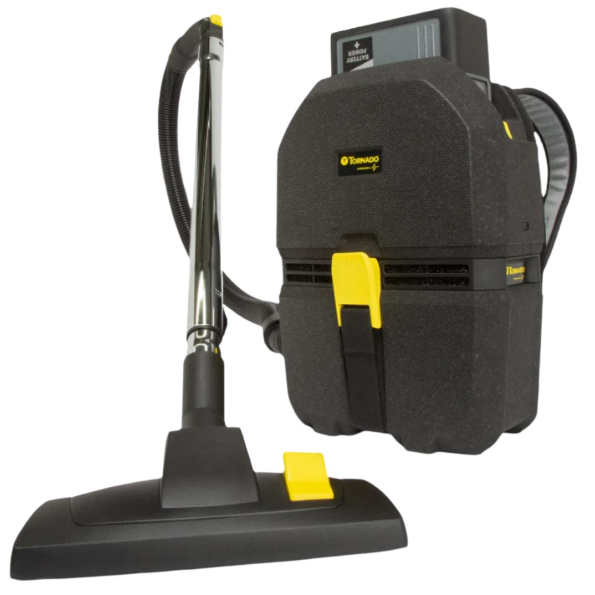 Tornado Zephyr Battery-Operated Backpack Industrial Vacuum - Angle