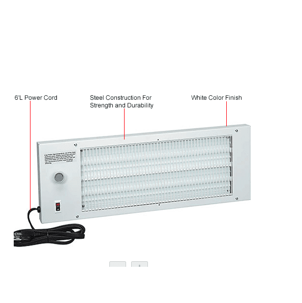 TPI Under-Desk Radiant Heater - Measurements