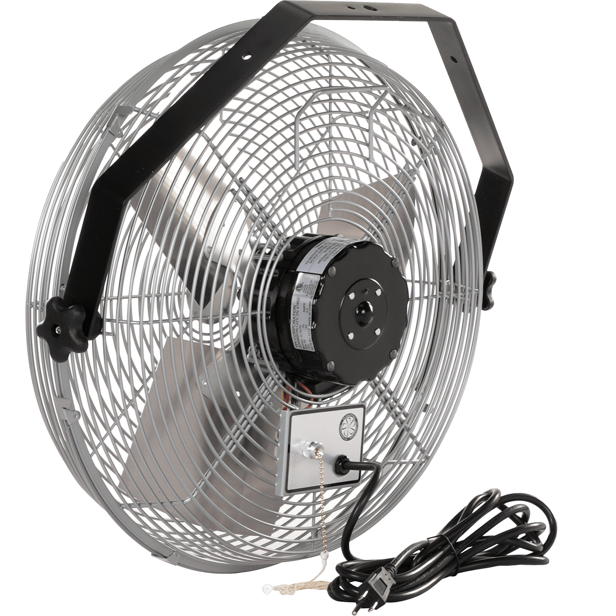 TPI U-TE 3-Speed 1/8 HP Tilt Head Industrial Wall Mounted Work Station Fan - Back