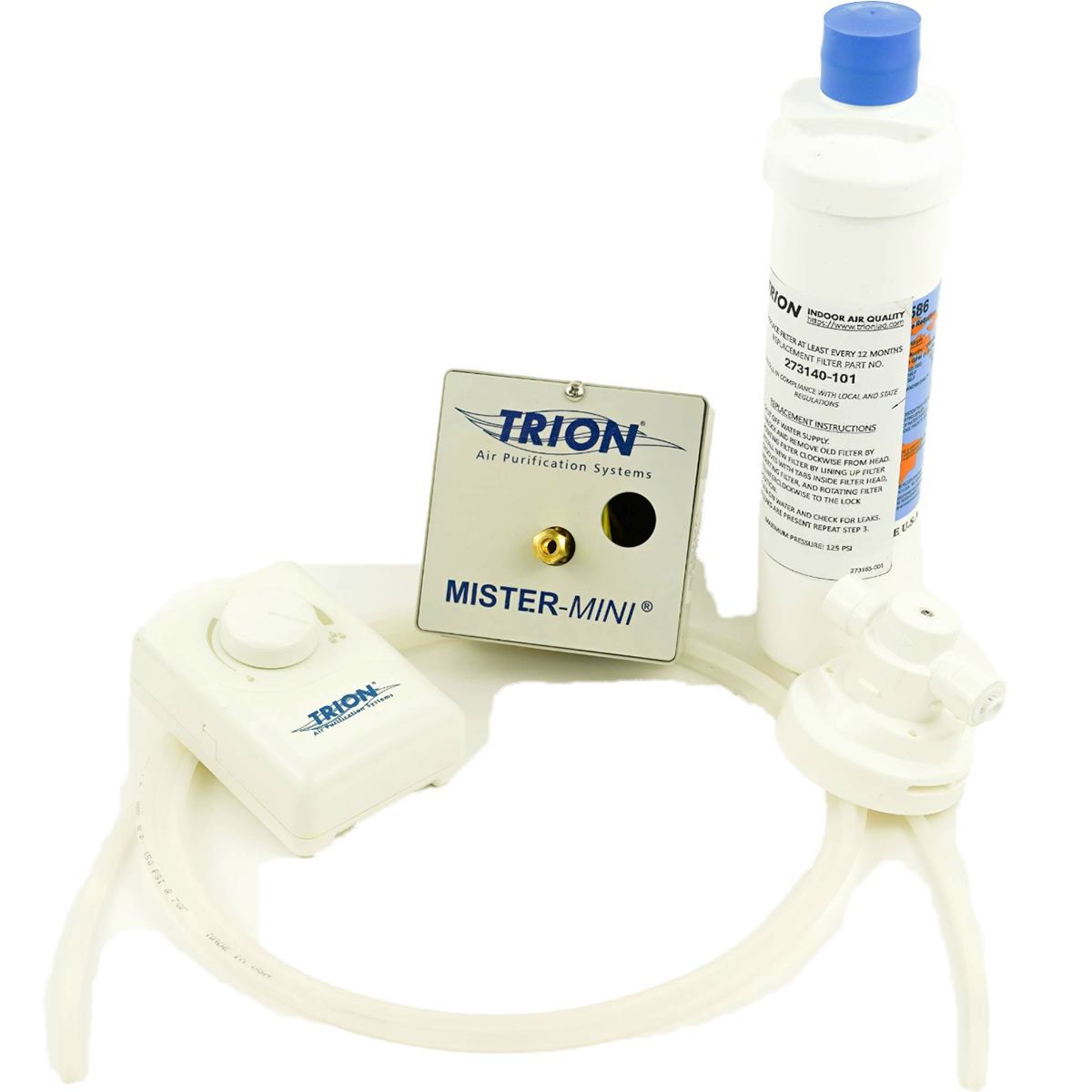 TRION Mister Mini Duct-Mounted Atomizing Humidifier w/ Water Filter Kit - Main