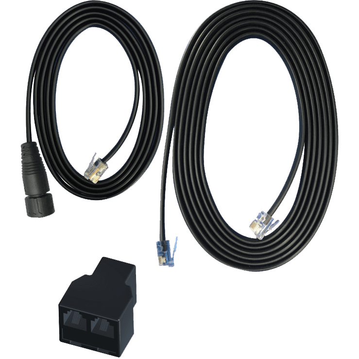 Trolmaster RJ12 to M16 Push Lock Waterproof Connector Cable Set